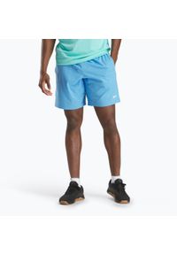 Reebok Fitness - Spodenki Reebok Wor Woven. Kolor: niebieski. Sport: fitness #1
