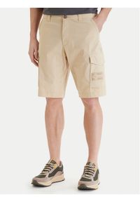Napapijri Szorty materiałowe N-Horton NP0A4HOS Beżowy Regular Fit. Kolor: beżowy. Materiał: bawełna #1