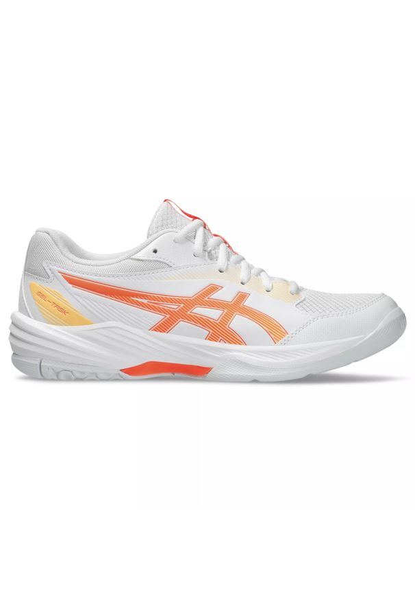 Damskie buty halowe Asics Gel-task 4. Kolor: wielokolorowy, biały, pomarańczowy. Sport: turystyka piesza, siatkówka