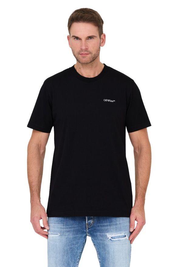 OFF-WHITE Czarny męski t-shirt, Rozmiar S. Kolor: czarny