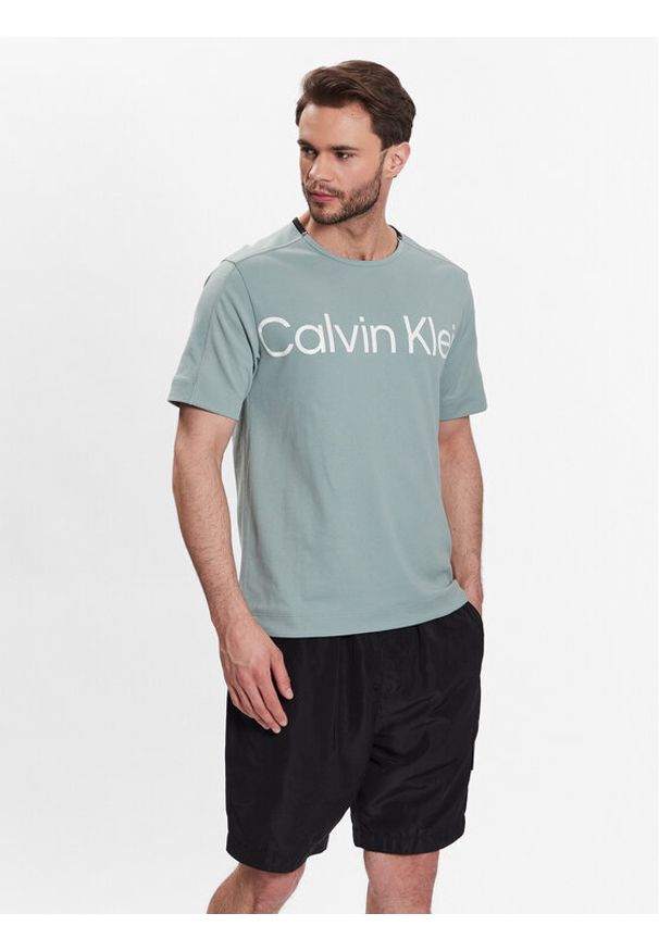 Calvin Klein Performance T-Shirt 00GMS3K102 Zielony Regular Fit. Kolor: zielony. Materiał: bawełna