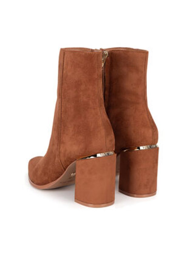 Nine West Botki WFA3000-1 Brązowy. Kolor: brązowy. Materiał: materiał