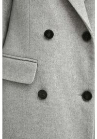 medicine - Medicine płaszcz z domieszką wełny kolor szary przejściowy dwurzędowy. Kolor: szary. Materiał: wełna. Wzór: aplikacja. Styl: klasyczny #6