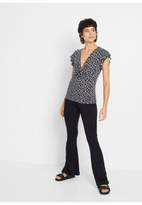 bonprix - Bluzka z mieszanki wiskozy. Kolor: czarny. Materiał: wiskoza #2