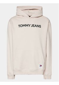 Tommy Jeans Bluza Bold Classics DM0DM18413 Beżowy Regular Fit. Kolor: beżowy. Materiał: bawełna #5