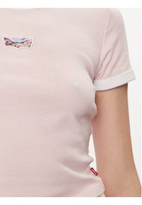 Levi's® T-Shirt Graphic Ringer A3523-0060 Różowy Slim Fit. Kolor: różowy. Materiał: bawełna