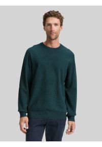 Męski Sweter Tom Tailor Structured Crewneck Knit Jasper Green Navy Twotone 1047570 38770 #1