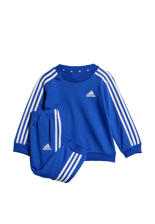 Adidas - Zestaw Essentials 3-Stripes Jogger Kids. Kolor: biały, wielokolorowy, niebieski. Materiał: dresówka, materiał