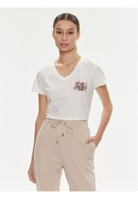 Liu Jo T-Shirt TA4203 JS003 Écru Regular Fit. Materiał: bawełna