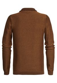 Petrol Industries Sweter M-3030-KWC205 Brązowy Regular Fit. Kolor: brązowy. Materiał: bawełna #4