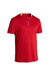 KIPSTA - Koszulka piłkarska dla dorosłych Kipsta F100 eko. Kolor: biały, wielokolorowy, czerwony. Materiał: poliester, materiał. Sport: piłka nożna