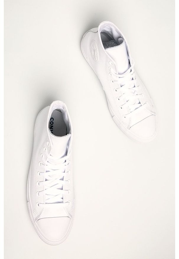 Converse - Trampki Chuck Taylor All Star Leather. Nosek buta: okrągły. Zapięcie: sznurówki. Kolor: biały. Materiał: guma