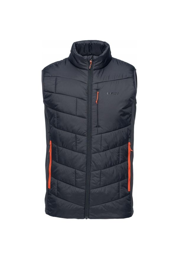 Hi-tec - Męska Kamizelka Varen. Kolor: czarny, wielokolorowy, pomarańczowy. Sport: turystyka piesza