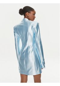 ROTATE Sukienka koktajlowa Shiny 1122181785 Niebieski Regular Fit. Kolor: niebieski. Materiał: syntetyk. Styl: wizytowy