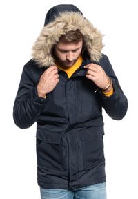 Only & Sons - ONLY & SONS ONSBASIL PARKA JACKET OTW NOOS DARK NAVY 22013441. Kolor: niebieski. Materiał: futro. Sezon: zima #3