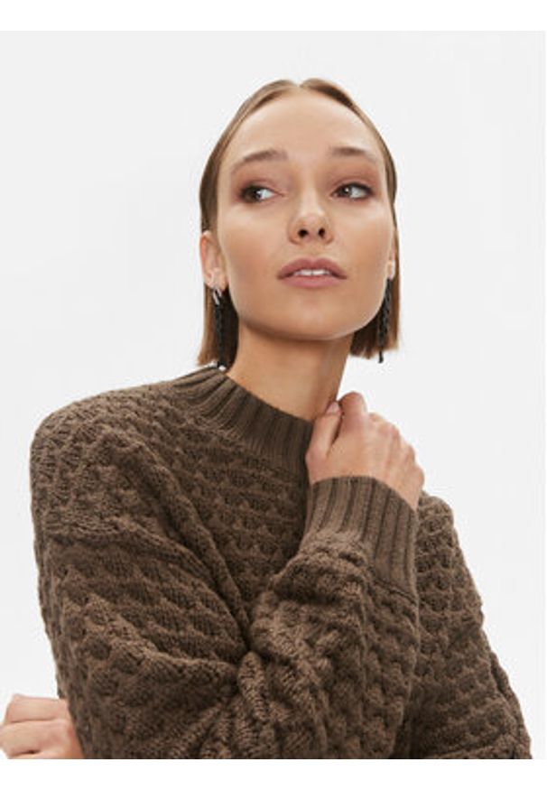 Noisy may - Noisy May Sweter 27028402 Brązowy Regular Fit. Kolor: brązowy. Materiał: syntetyk