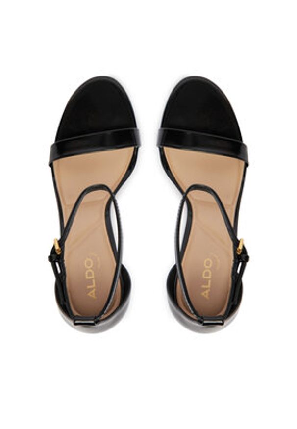 Aldo Sandały Jacynthe 13922267 Czarny. Kolor: czarny. Materiał: skóra