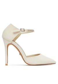 DeeZee Szpilki AJ-97503-3 Écru. Materiał: skóra. Obcas: na szpilce