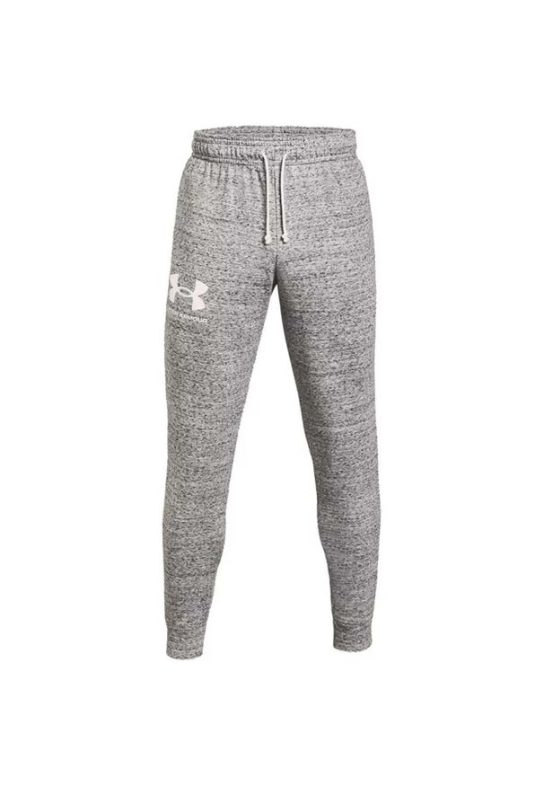 Spodnie męskie Under Armour Ua Rival Terry Jogger. Kolor: szary. Materiał: dresówka. Sport: fitness