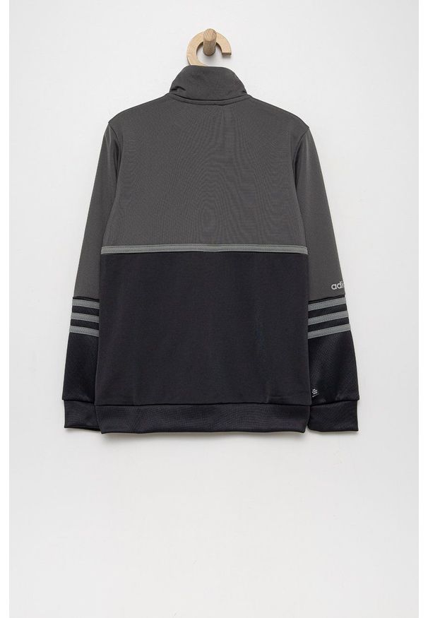 adidas Originals bluza dziecięca kolor szary wzorzysta. Okazja: na co dzień. Kolor: szary. Materiał: materiał. Styl: casual