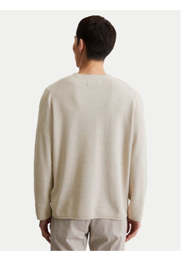 Marc O'Polo Sweter 526 5023 60080 Beżowy Regular Fit. Typ kołnierza: polo. Kolor: beżowy. Materiał: bawełna