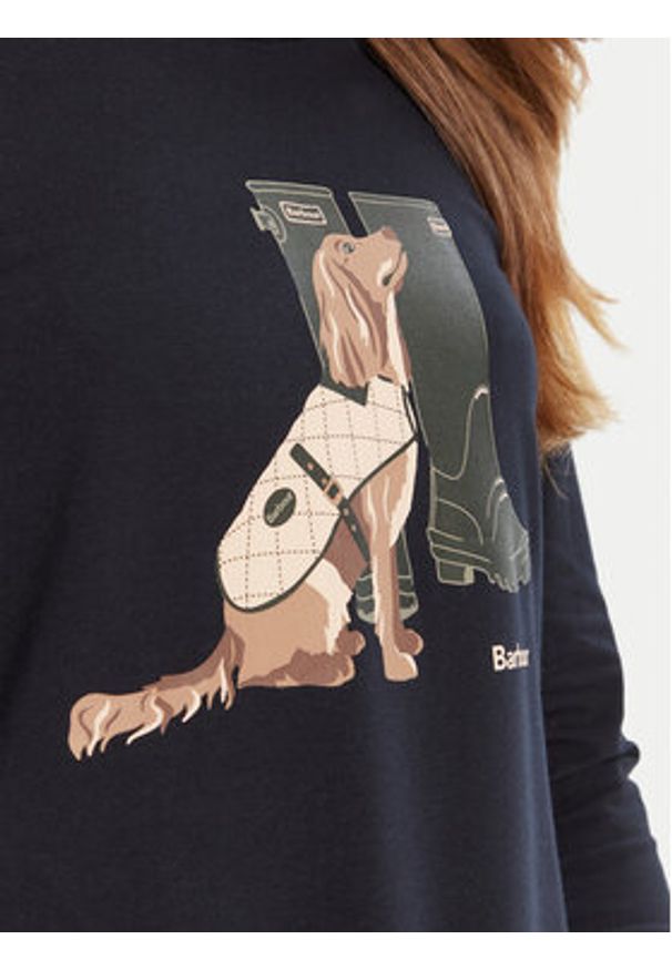 Barbour Bluzka Hedley Ls LTS0684NY73 Granatowy Regular Fit. Kolor: niebieski. Materiał: bawełna