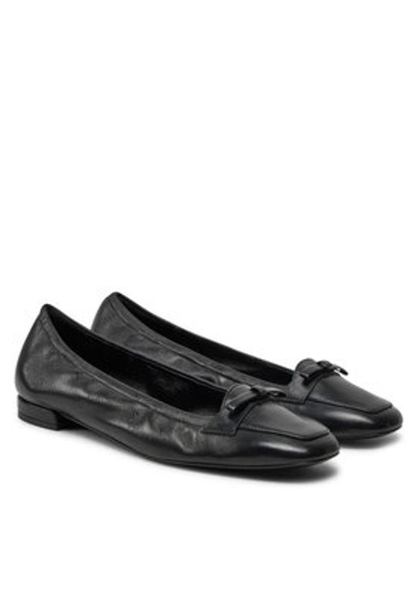 Stuart Weitzman Baleriny Tully Loafer SI484 Czarny. Kolor: czarny. Materiał: skóra