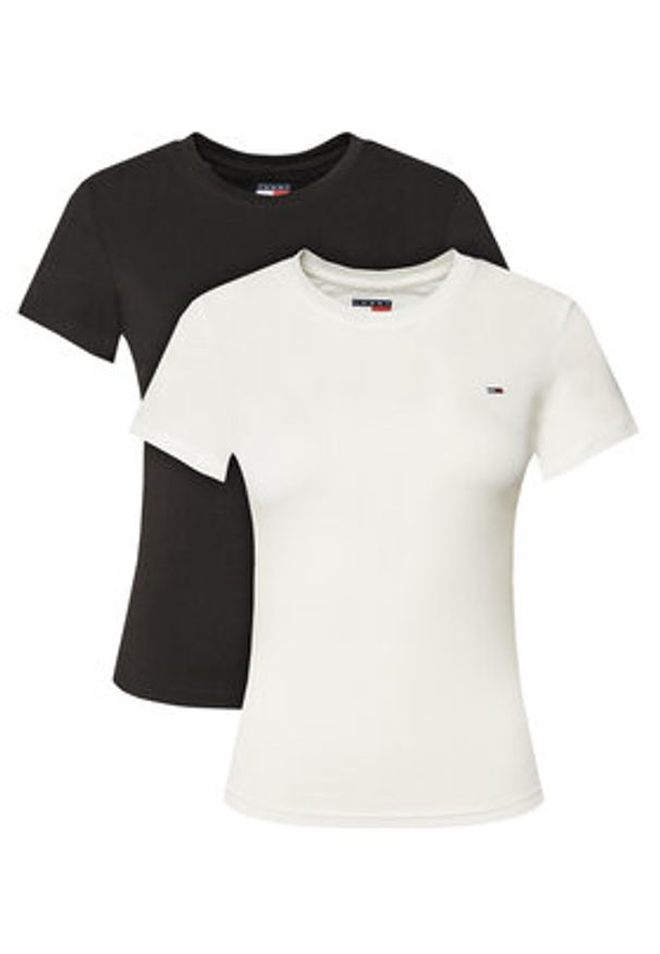 Tommy Jeans Komplet t-shirtów DW0DW21366 Kolorowy Slim Fit. Materiał: bawełna. Wzór: kolorowy