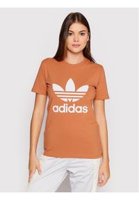 Adidas - adidas T-Shirt adicolor Classics Trefoil HK9637 Pomarańczowy Regular Fit. Kolor: pomarańczowy. Materiał: bawełna