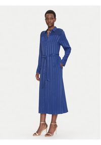 Fracomina Sukienka koszulowa FS25SD3002W413N8 Niebieski Regular Fit. Kolor: niebieski. Materiał: wiskoza. Typ sukienki: koszulowe #5