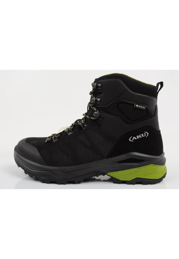 Buty sportowe trekkingowe męskie Aku Adapta Gore-tex skórzane. Kolor: czarny. Materiał: skóra. Szerokość cholewki: normalna. Technologia: Gore-Tex