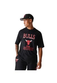 New Era - T-shirt oversize Chicago Bulls Team Graphic. Kolor: czarny. Sport: koszykówka #1