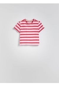 Reserved - T-shirt w paski - wielobarwny. Materiał: bawełna, dzianina. Wzór: paski