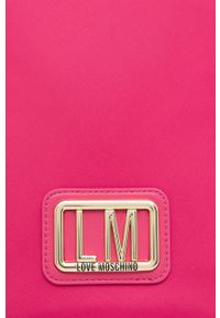 Love Moschino plecak damski kolor różowy mały gładki. Kolor: różowy. Wzór: gładki #2