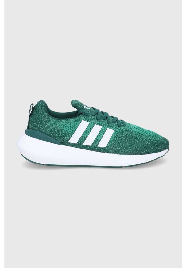 adidas Originals buty Swift Run 22 GZ3501 kolor zielony. Nosek buta: okrągły. Zapięcie: sznurówki. Kolor: zielony. Materiał: włókno, guma, materiał. Sport: bieganie