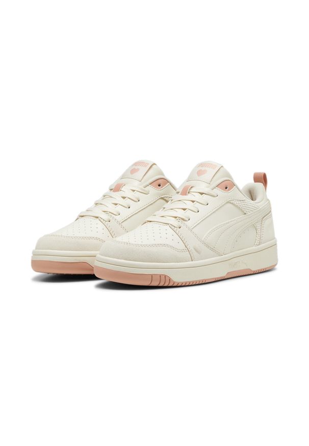 Puma - Damskie sneakersy Rebound v6 Low Coquette PUMA. Kolor: biały, różowy, wielokolorowy. Sport: turystyka piesza
