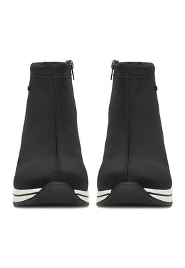 Remonte Botki D0T73-03 Czarny. Kolor: czarny. Materiał: materiał