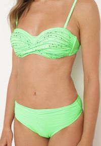Born2be - Jasnozielone Bikini Stanik z Cekinami Majtki Typu Figi Vikinies. Kolor: zielony #2