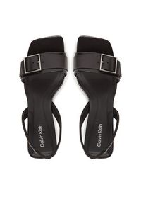 Calvin Klein Sandały Heel Sandal 70 W/Buckle - Lth HW0HW02456 Czarny. Kolor: czarny. Materiał: skóra #4