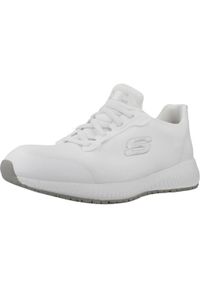 skechers - Obuwie Sportowe Damskie Skechers Work: Squad SR Biały. Kolor: biały. Materiał: syntetyk, tkanina. Model: Skechers Sport. Sport: turystyka piesza
