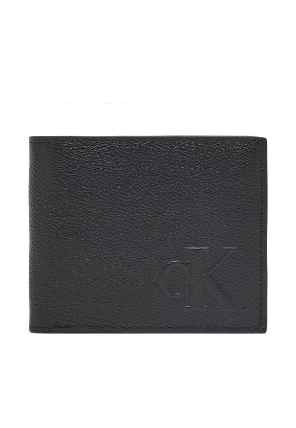 Calvin Klein Jeans Portfel męski Sculpted Impression Billfod Cc LV04G1022G Czarny. Kolor: czarny. Materiał: skóra