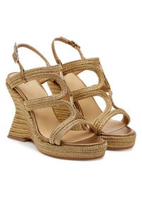 Castañer Espadryle Jera/266 025562 Złoty. Kolor: złoty. Materiał: materiał