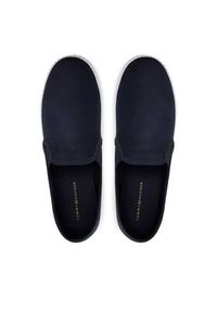 TOMMY HILFIGER - Tommy Hilfiger Tenisówki Canvas Slip-On Sneaker FW0FW07806 Granatowy. Zapięcie: bez zapięcia. Kolor: niebieski. Materiał: materiał #6