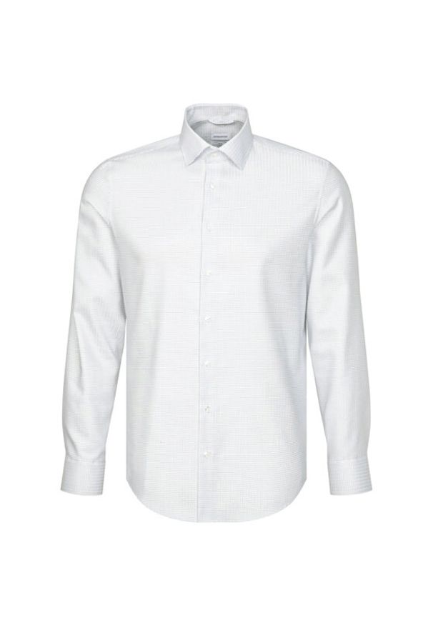 Seidensticker Koszula 01.642610 Biały Slim Fit. Kolor: biały. Materiał: bawełna