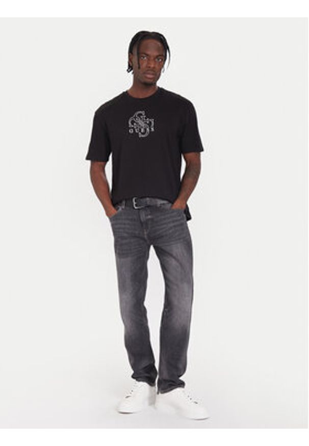 Guess T-Shirt M5BI76 I3Z14 Czarny Relaxed Fit. Kolor: czarny. Materiał: bawełna