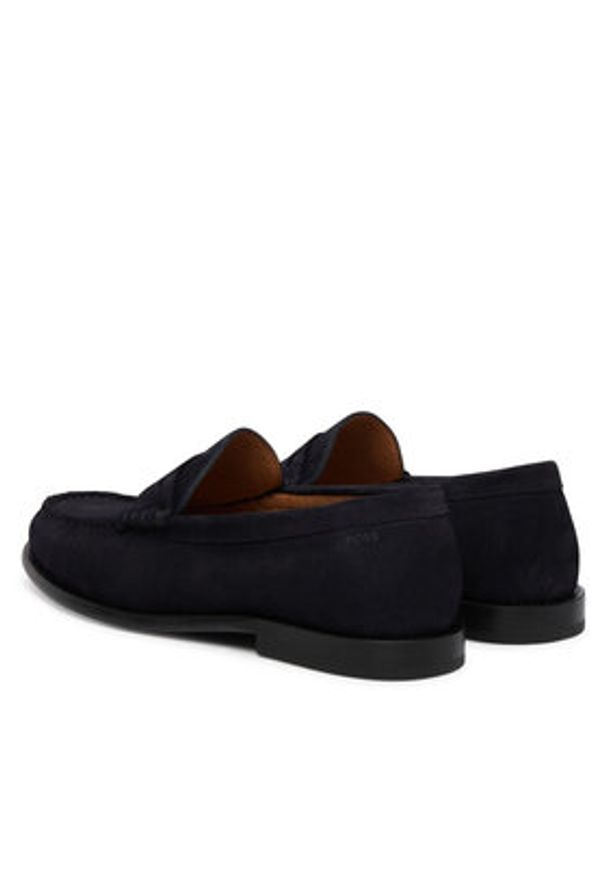 BOSS Półbuty Tevan 50563161 Granatowy. Kolor: niebieski. Materiał: skóra, zamsz