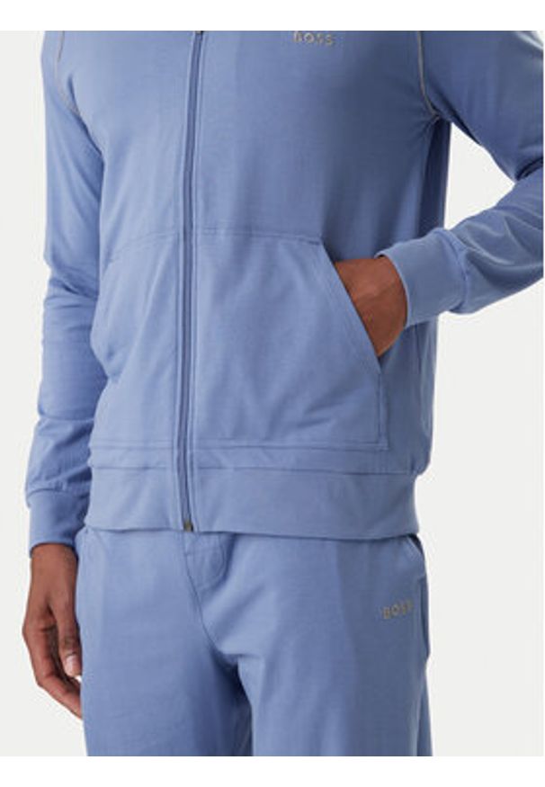 BOSS Bluza Mix&Match 50515313 Błękitny Regular Fit. Kolor: niebieski. Materiał: bawełna