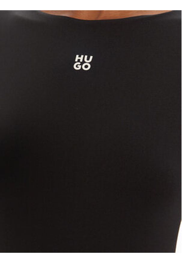 Hugo - HUGO Bluzka Dasiia 50545208 Czarny Slim Fit. Kolor: czarny. Materiał: syntetyk