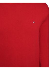 TOMMY HILFIGER - Tommy Hilfiger Sweter Essential Ssnl MW0MW39999 Czerwony Regular Fit. Kolor: czerwony. Materiał: bawełna #6