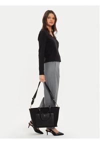 TOMMY HILFIGER - Tommy Hilfiger Torebka Distinct Tote AW0AW16304 Czarny. Kolor: czarny